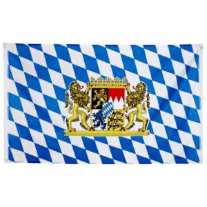 Bayern-Banner Bayerische Fahne Raumdeko blau-weiss-bunt 90 x 150cm