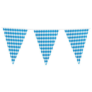 Bayrische-Wimpel-Girlande Raumdekoration blau-weiss