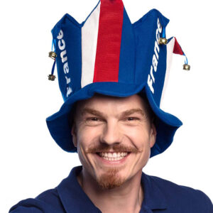 Frankreich Fanhut Fanartikel blau-rot-weiss