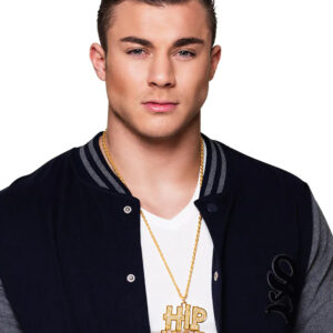 Gangster Kette Halskette Hip Hop für Erwachsene gold