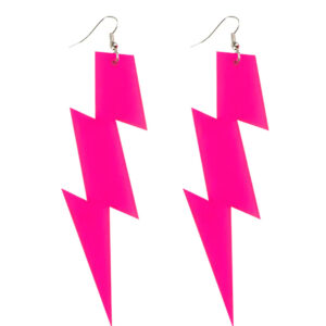 Blitz Ohrringe für Erwachsene pink