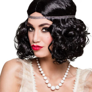 70er Disco Perlen-Kette weiss