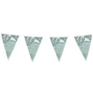 Wimpelkette Girlande silber 10m