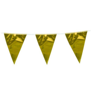 Wimpelkette Girlande gold 10m
