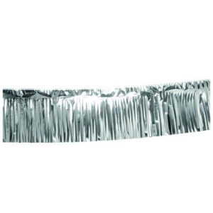 Party Zubehör Fransen Girlande silber 6m