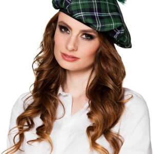 Barett Mütze für Erwachsene Schotte grün