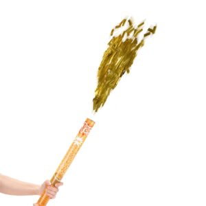 Lange Fetzen Konfettikanone Party Bombe gold