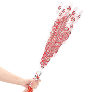 Party Konfettibombe Kanone 40. Geburtstag weiss-rot-schwarz