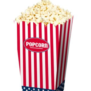 USA Popcorn-Tüten Mottoparty-Accessoire 4 Stück rot-weiss-blau 16 x 9