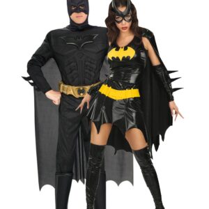 Batman + Batgirl-Paarkostüm Lizenzartikel schwarz-gelb