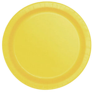Partyteller Pappteller Partydeko 16 Stück gelb 22 cm