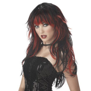 Gothic Perücke schwarz-rot