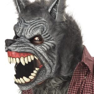 Ani-Motion Werwolf-Maske Kostümzubehör grau