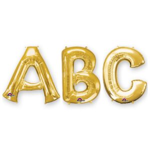 Buchstaben-Luftballon Folienballon gold 86 cm