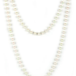 Perlenkette Kostümzubehör perlmutt 180cm