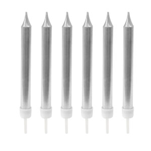 Party Zubehör Geburtstagskerzen 10 Stück silber