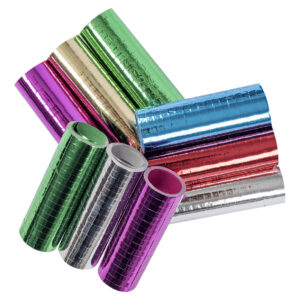 Luftschlangen Streifen Metallic 3 Stück bunt 0