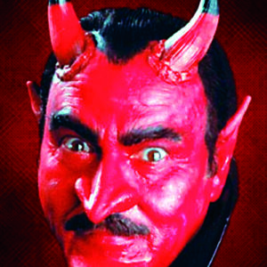 Teufel Latex-Applikation Nase und Kinn rot