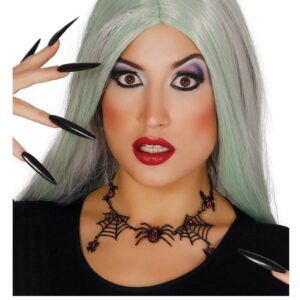 Spinnenhalskette mit Spinnweben