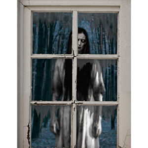 Spooky Geistermädchen Halloween Fensterdeko