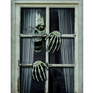 Creepy Totenschädel Halloween Fensterdeko