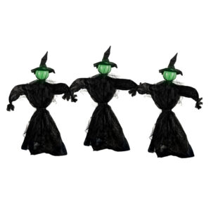 Halloween Hexen mit grünem Licht 3er-Set 113cm