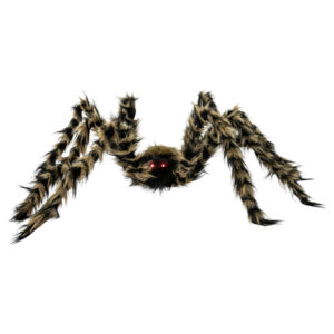 Gestreifte Tigerspinne mit leuchtenden Augen 122cm