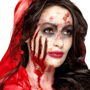 Tiefe Kratzwunden Halloween-Wunden Latexapplikationen 4 Stück rot
