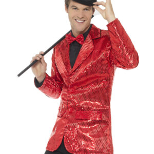 Pailletten-Jacke für Herren rot