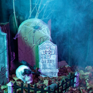 Friedhof Grabstein Skelett Halloween Partydeko-Set 21-teilig bunt