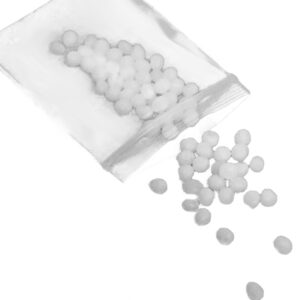 Kleber für Gebisse in Perlenform Halloween weiss