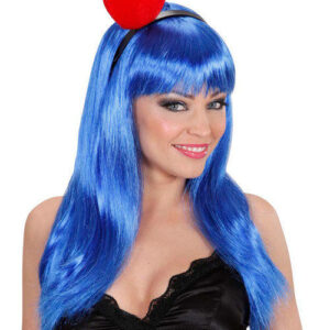 Herz Haarreif Kostüm-Accessoire rot-schwarz