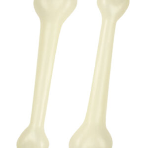 Glow in the Dark Knochen Halloween-Deko 2er-Set weiss 22cm