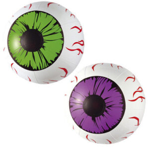 Aufblasbare Augäpfel weiss-bunt 25cm