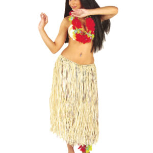 Hawaii Bastrock für Herren Kostüm-Zubehör 78 cm beige