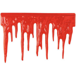 Blutstropfen Halloween Wanddeko-Folie rot 60x40cm