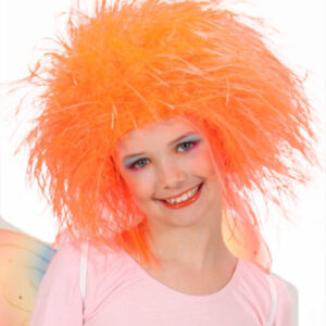 Wuschelkopf Kinder-Perücke neon-orange