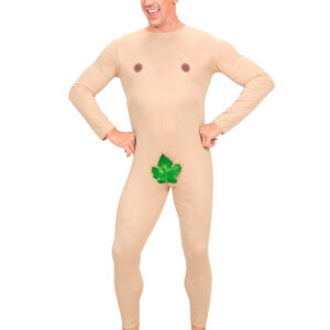 Nackter Mann Adam Herrenkostüm beige-grün