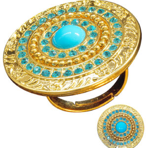 ägypterin Ring Cleopatra gold-türkis