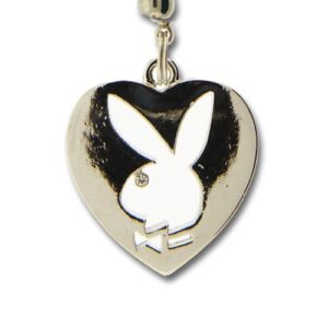 Playboy Handy-Anhänger Herz silber 6cm