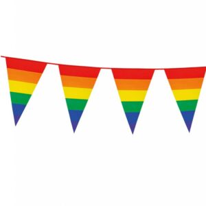 Regenbogen Wimpel-Girlande Party-Deko bunt 8m
