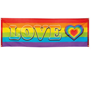 Regenbogen Flagge Love Party-Deko bunt 74x220cm