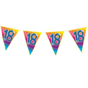 Geburtstagsgirlande 18 Jahre bunt 5m