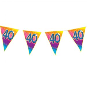 Wimpelgirlande 40 Jahre 5 m