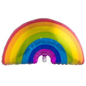 Regenbogen Aluminium-Ballon bunt 60 x 95 cm