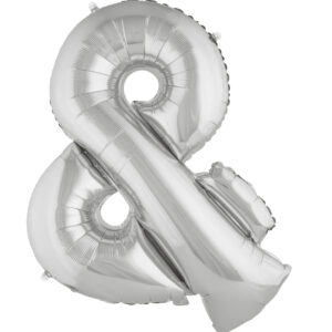 Riesiger Schriftzeichen-Ballon + silber 80cm