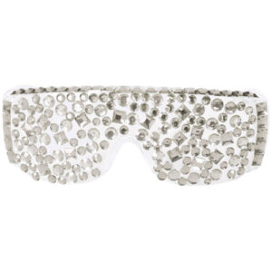 Disco Brille Diamanten weiss-silber