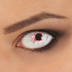 Kontaktlinsen blutig weiss-rot