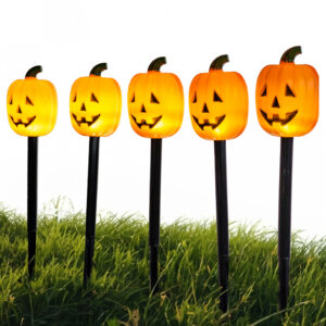 Halloween Kürbis LED Gartenstecker 5 St.