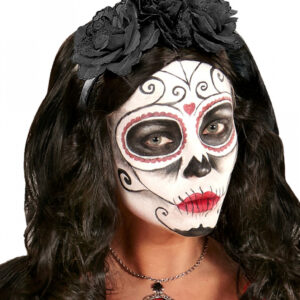 Schwarze Glitter Rosen Haarreif